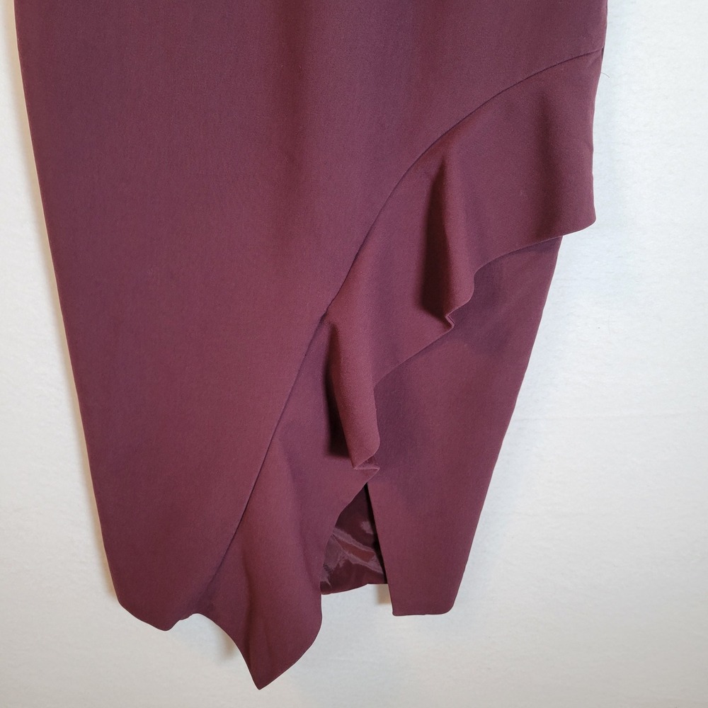 Cinq a Sept Womens Plum Piper Tank Ruffle Midi Dress Size 6 Purple Career Party - Picture 2 of 10